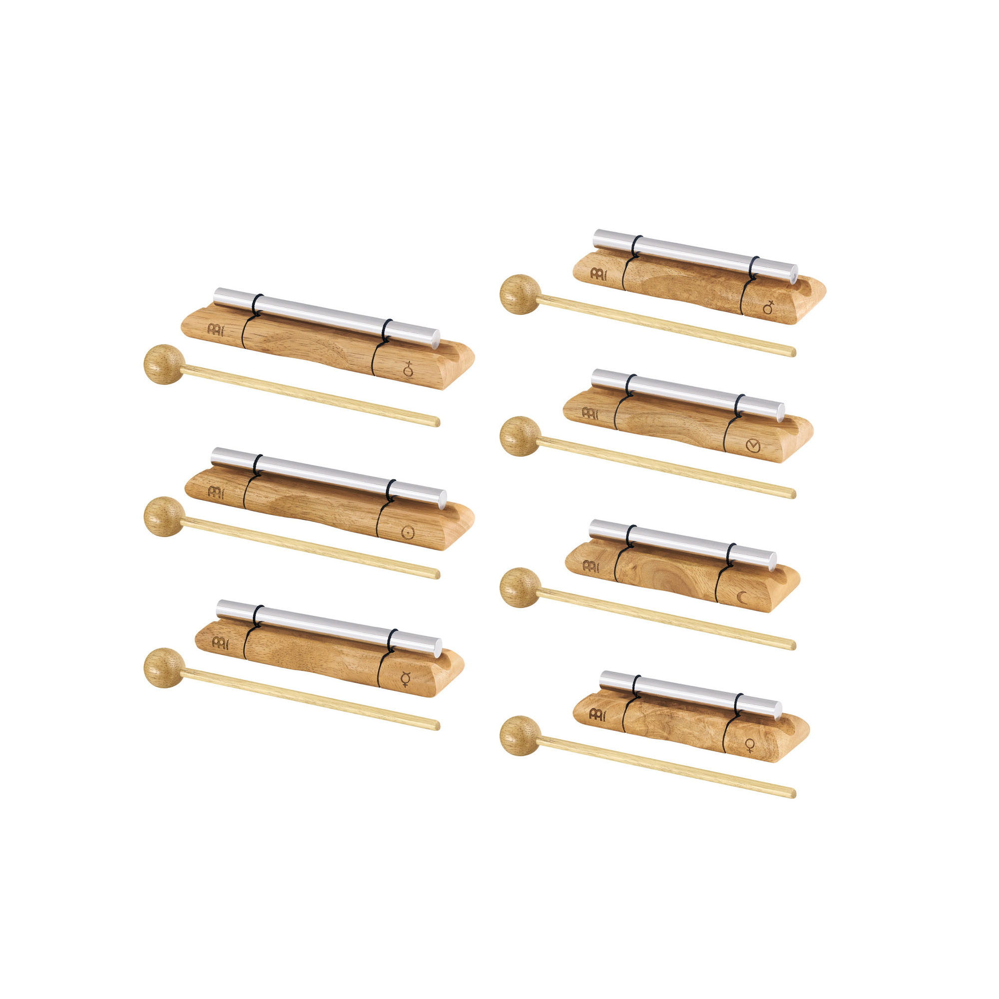 MEINL Sonic Energy Planetary Tuned Energy Chimes Chakra Set -7 pcs (EC-SET-CHA-7)