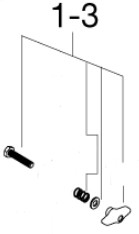 TAMA Bolt + Spring + Washer & T-Nut (HBS840WN8)