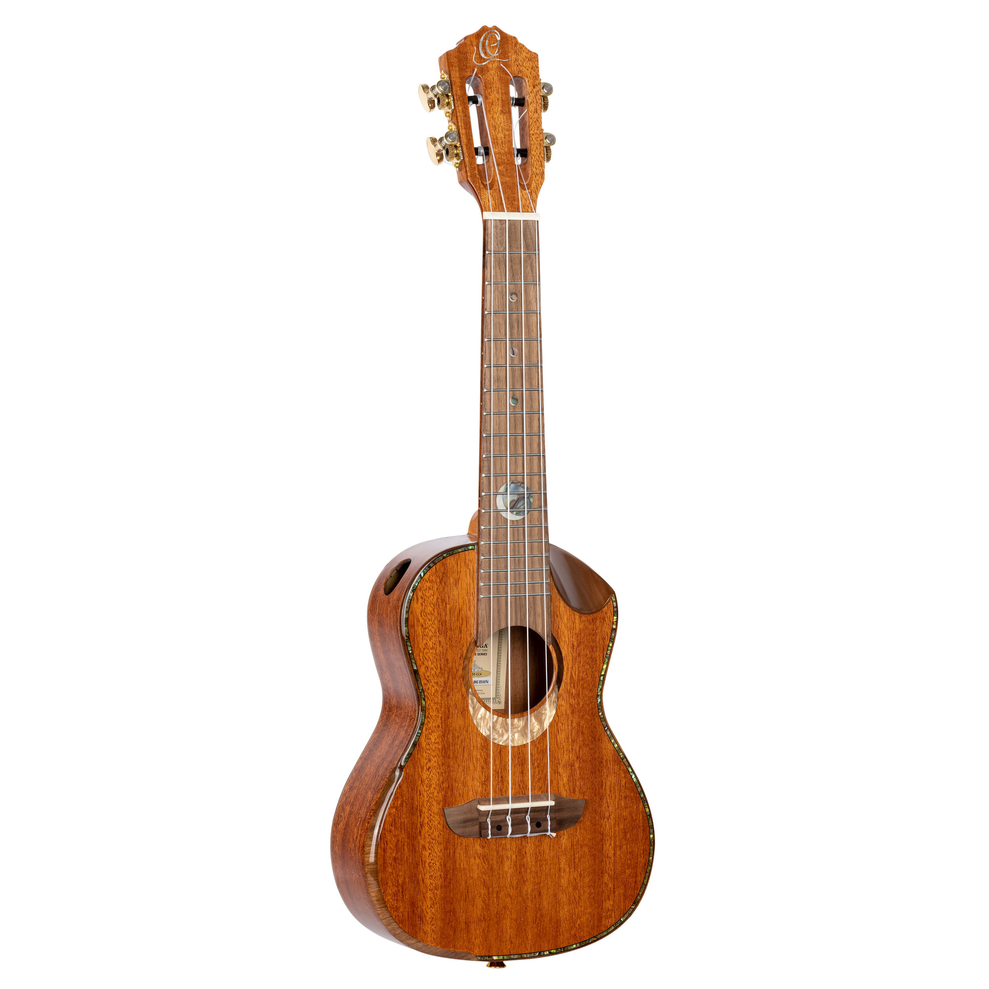 ORTEGA Custom Built Serie Konzert Ukulele 4 String - Solid Mahogany Natural + Bag (1B-ECLIPSECC4)