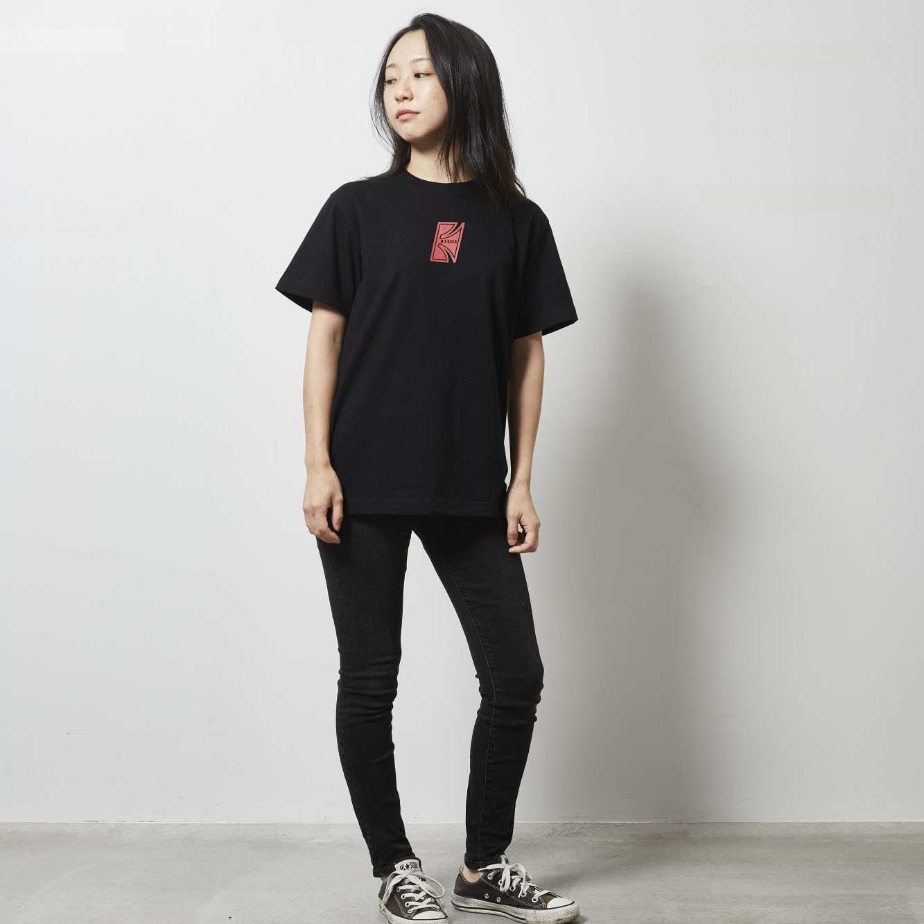 TAMA T-Shirt "Red Logo" - Schwarz (TAMT006S)