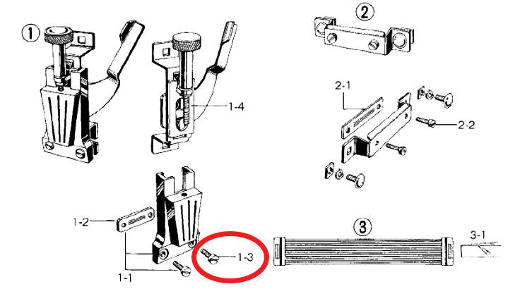 TAMA Strap Hold Screw for 6340 Upright Snare Strainer & Butt (6340-3)