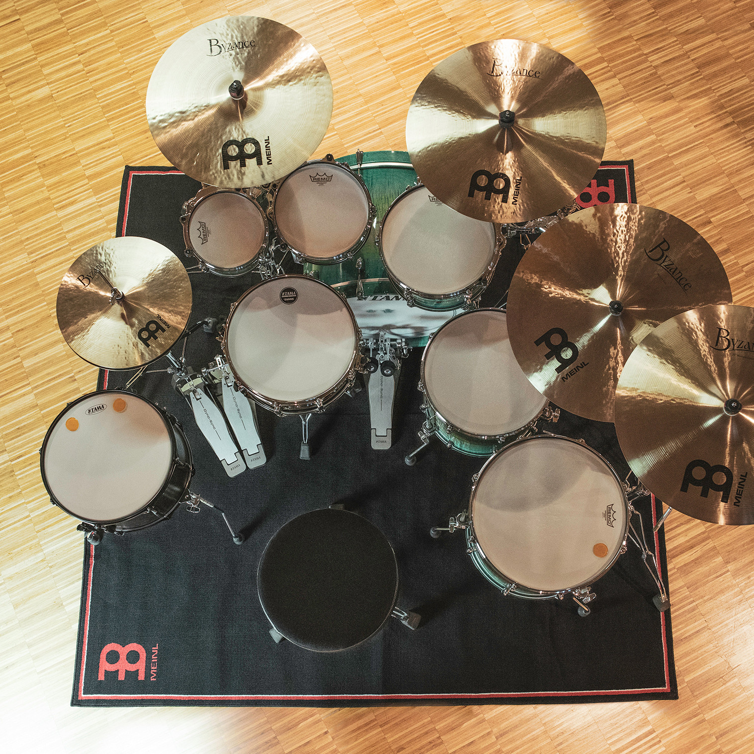 MEINL Cymbals Drum Rug - 200 x 200 cm (MDRL-BK)