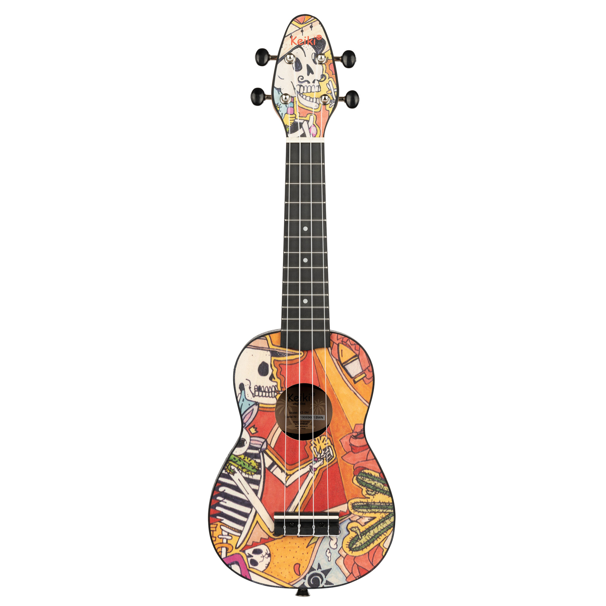 KEIKI K2 Serie Sopran Ukulele Set - Agathis / El Muerto" (K2-EM)