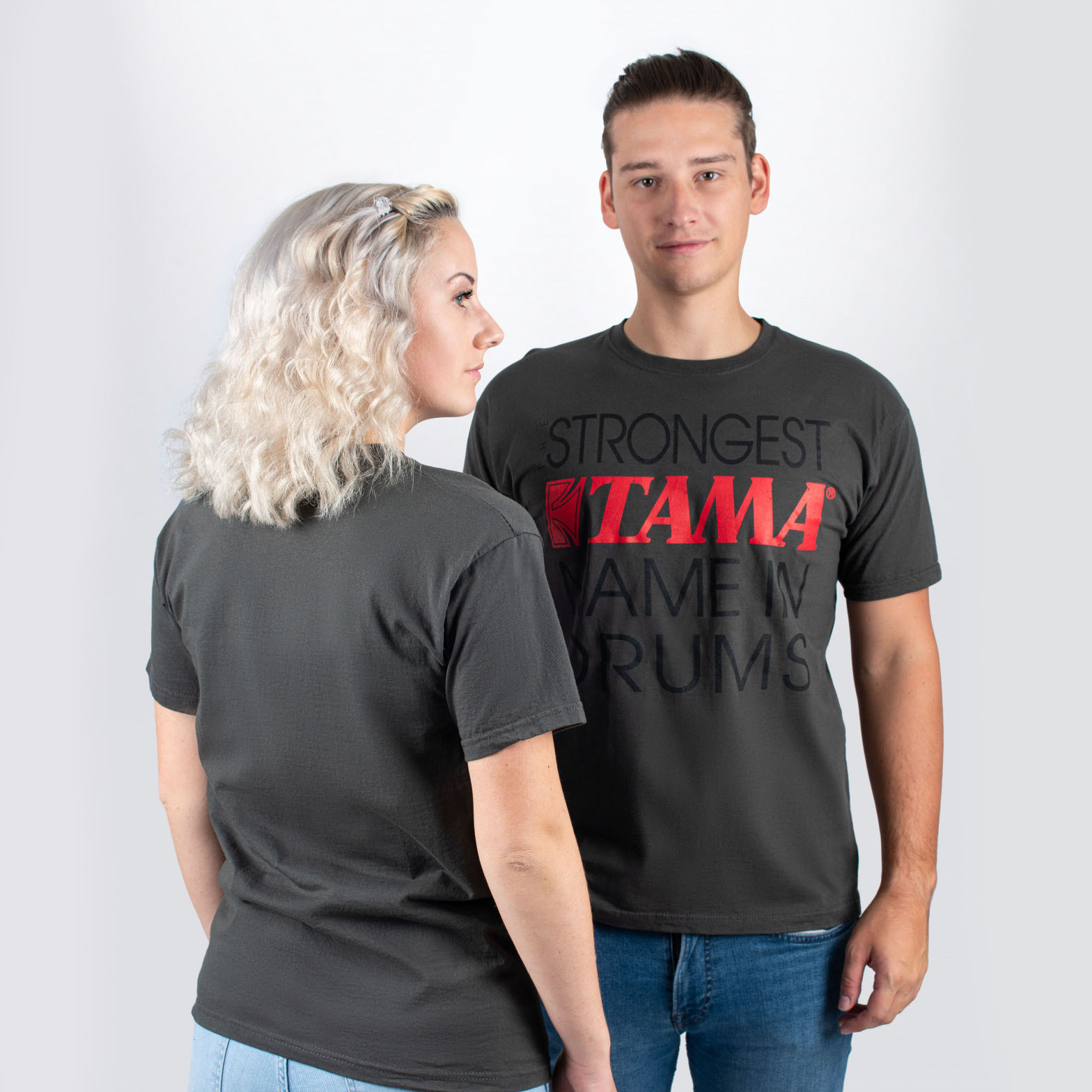 TAMA T-Shirt in dunkelgrau mit "Strongest Name" Frontprint (TT14CC-S)
