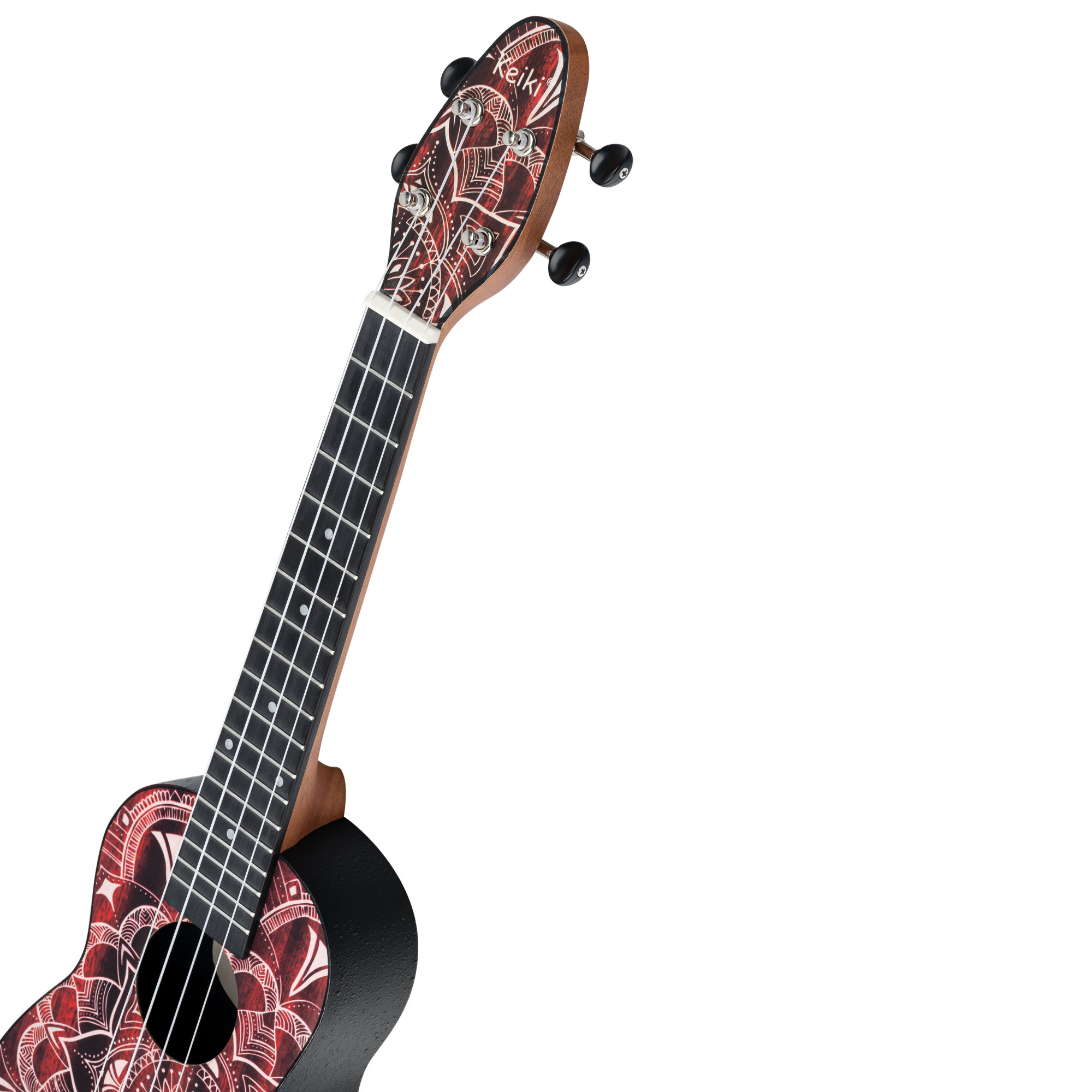 KEIKI K2 Serie Superscale Sopran Ukulele Set - Agathis / Red Kaleidoscope (K2SS-RKC)