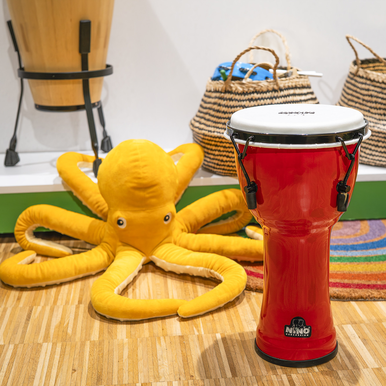 NINO Percussion Synthetic Djembe 8" - Red
 (NINO-PMDJ-R)