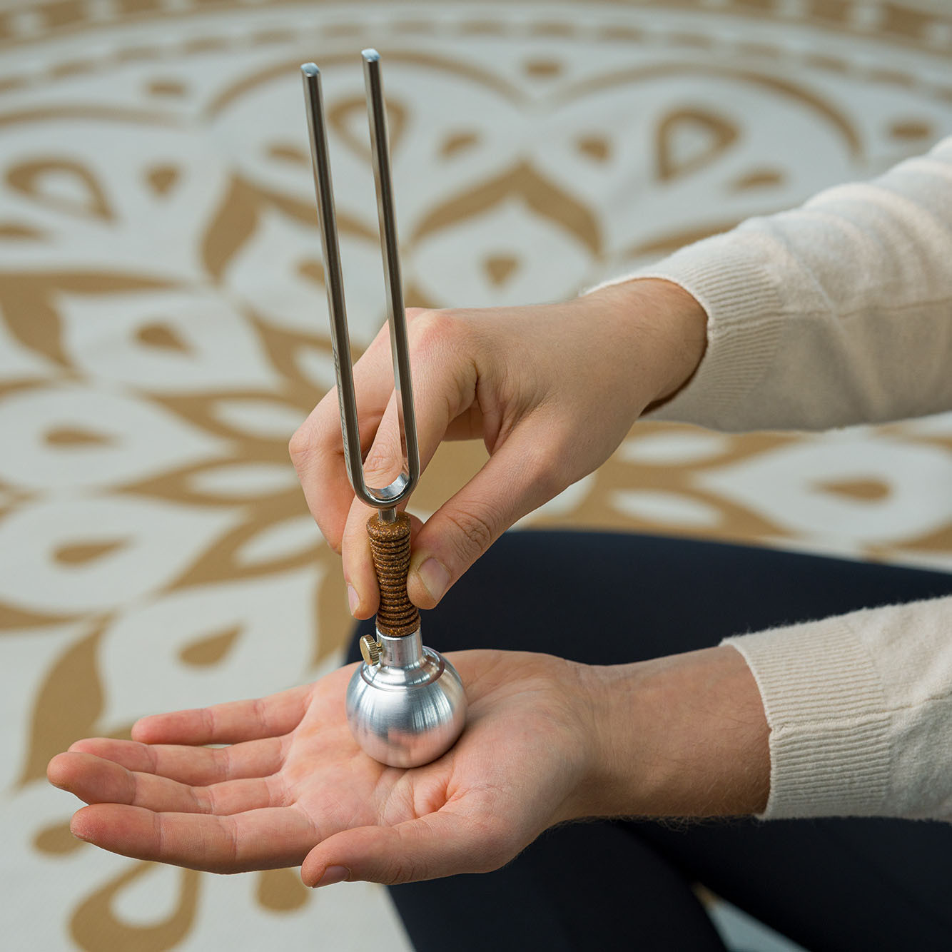 Meinl Sonic Energy Tuning Fork Vibration Foot Large - Silver
 (VF-RL)