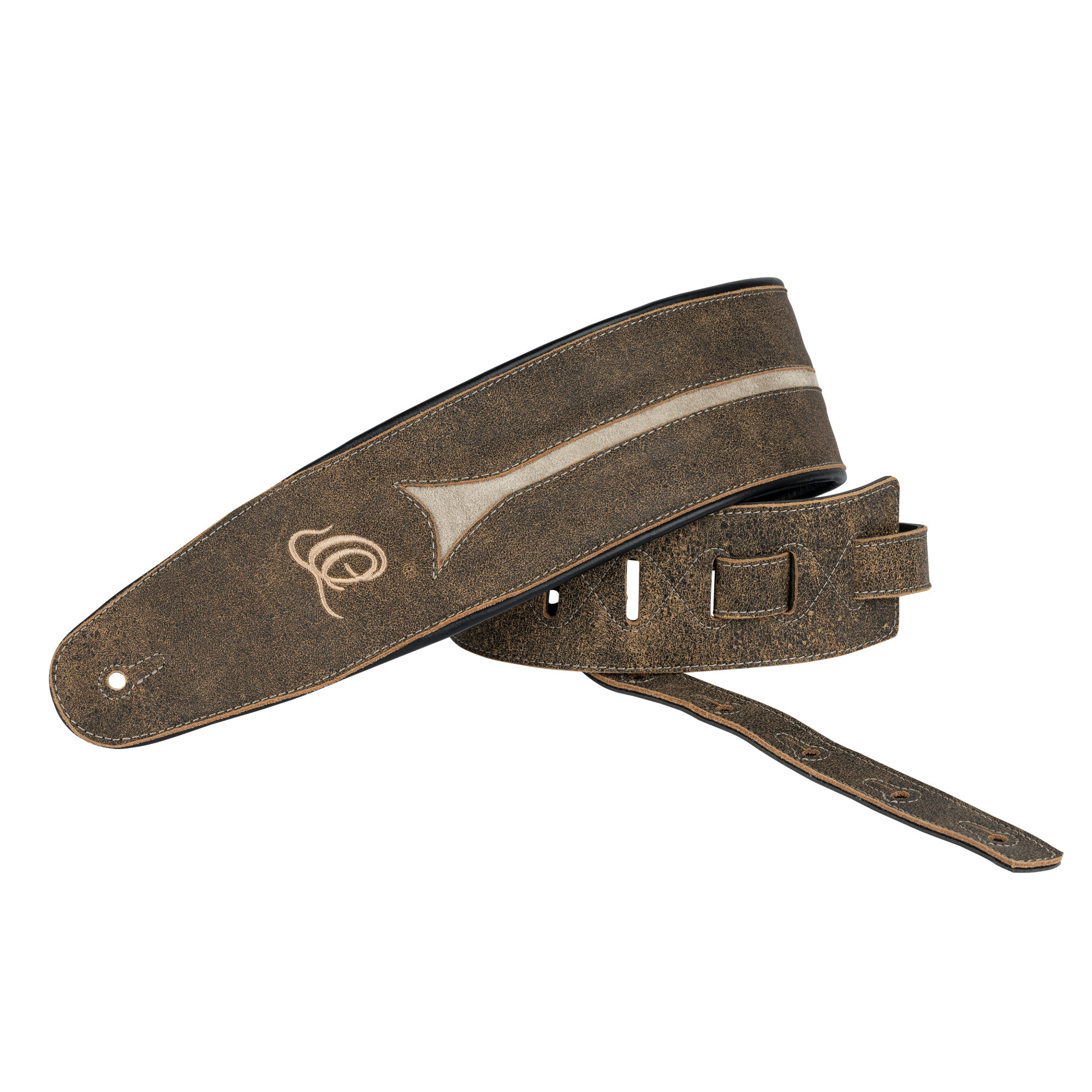 ORTEGA Genuine-Leather Bass-Strap - Desert Stone (OSBS-3)