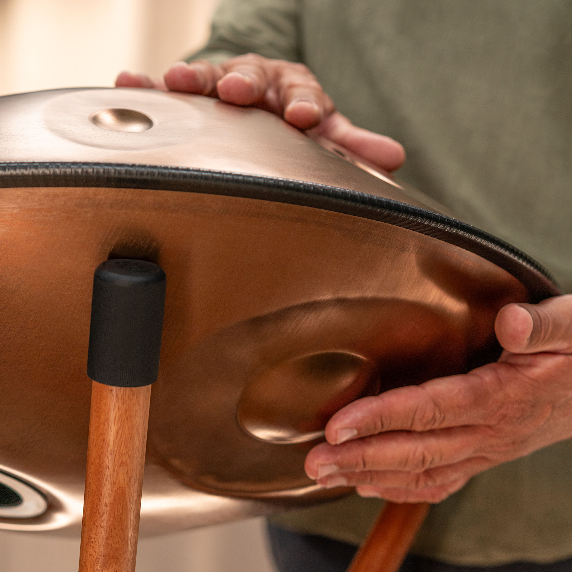 Meinl Sonic Energy Sensory Handpan Stainless Steel F Pygmy 11 Notes 440 Hz - Vintage copper (HPSTL110CU)