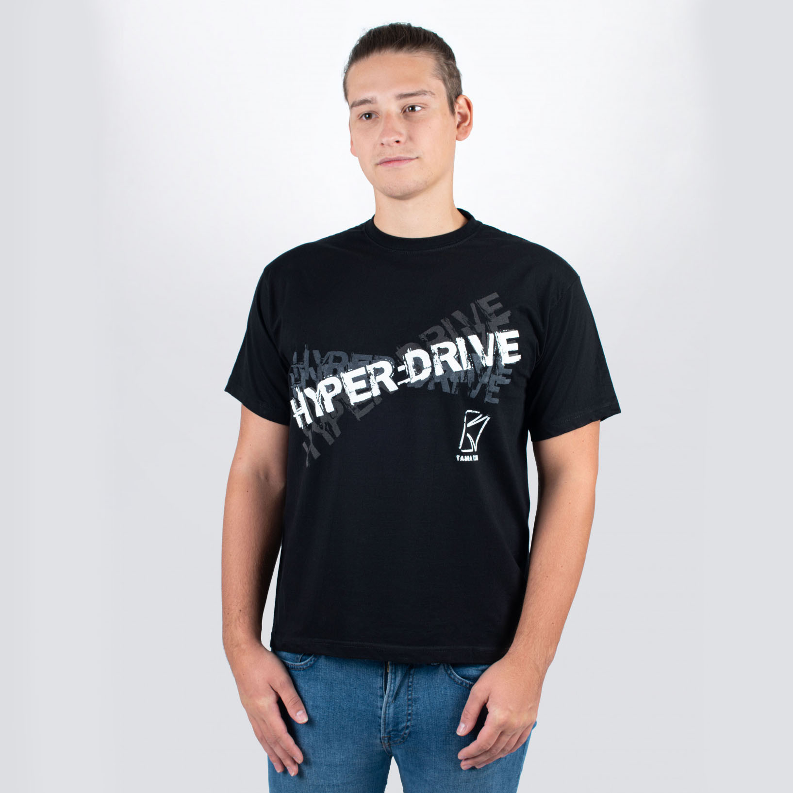 TAMA T-Shirt in schwarz mit "Hyperdrive" Print (TT108-M)