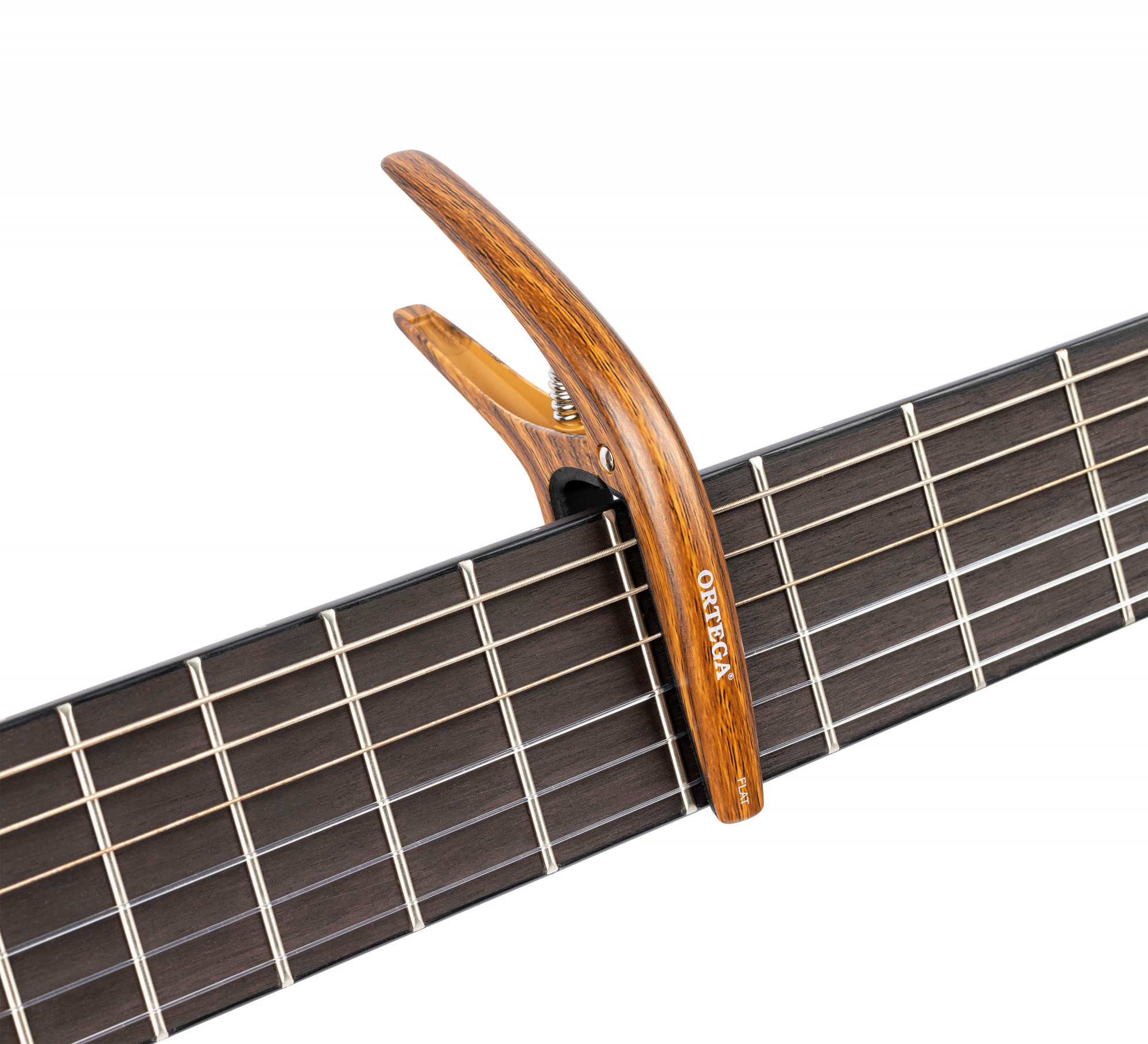 ORTEGA Curved/Flat Guitar Capo - Walnut Design (TWCAPO-WND)