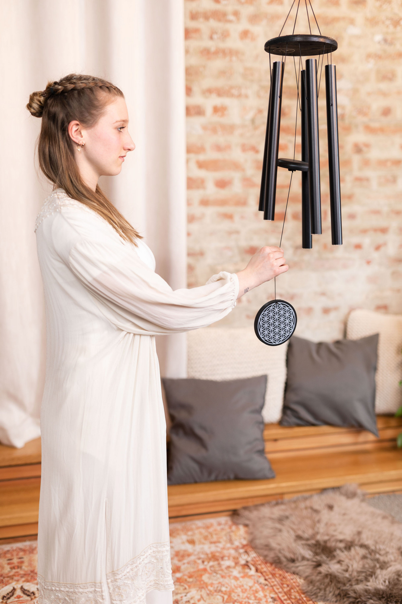 Meinl Sonic Energy Flower of Life Meditation Chime 36"/90 cm - 432 Hz - Schwarz (FOLMC36BK)