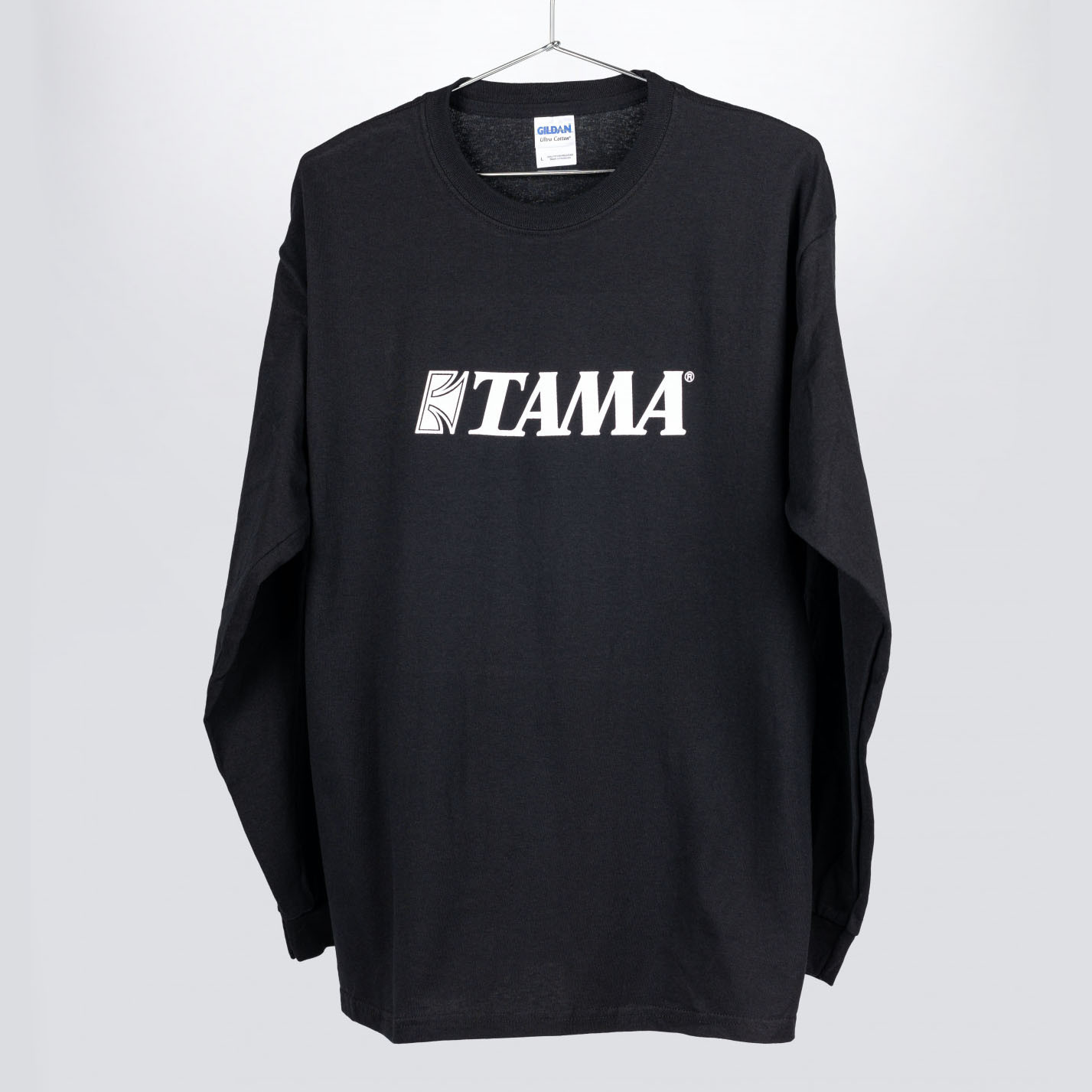 TAMA Longsleeve in schwarz mit weißem Logo auf der Brust (TTL7LGBKM)