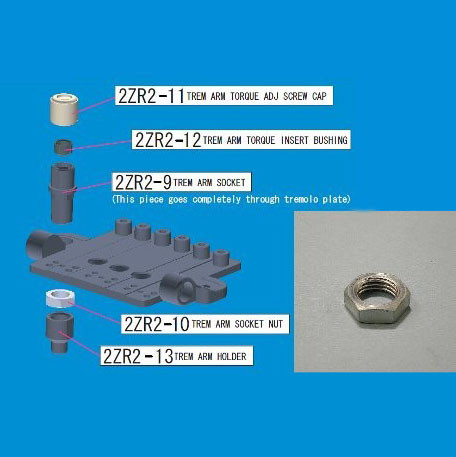 IBANEZ Mutter für Tremoloarmfassung - für ZR Tremolo (2ZR2-10)