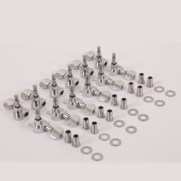IBANEZ acoustic guitar machine head tuner set - 6 x left/6 x right in chrome (5AMH23E)
