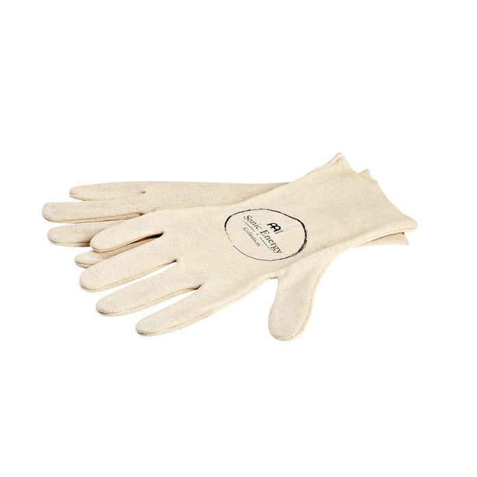 Meinl Sonic Energy Baumwollhandschuhe, Natural mit Logo (MSEGLOVES)