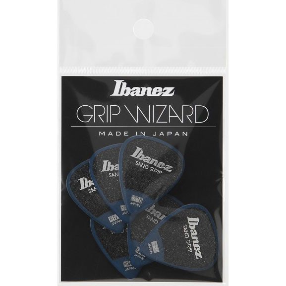 IBANEZ Grip Wizard Series Sand Grip Flat Picks - 6 pcs (PPA14HSG-DB)