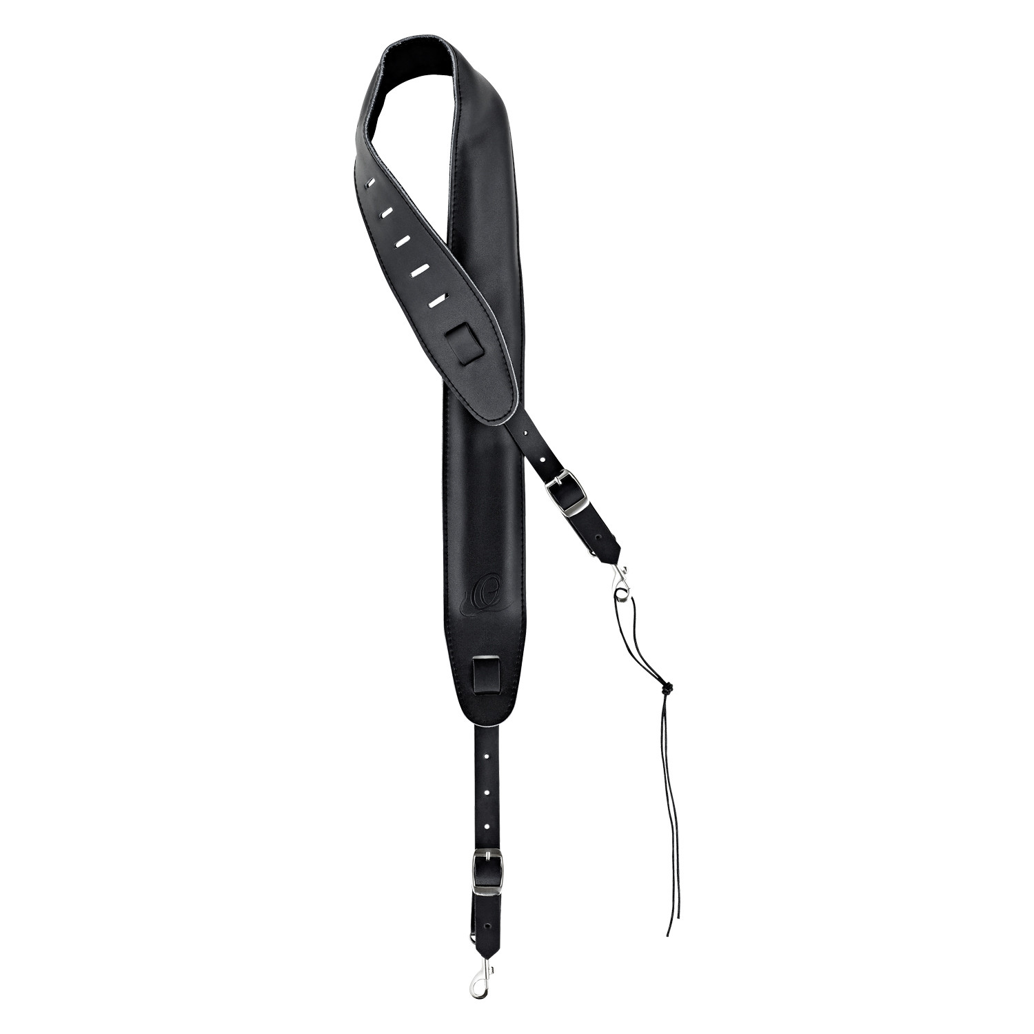 ORTEGA DeLuxe Banjo Leather Strap - Black (OBJSDLX-BK)