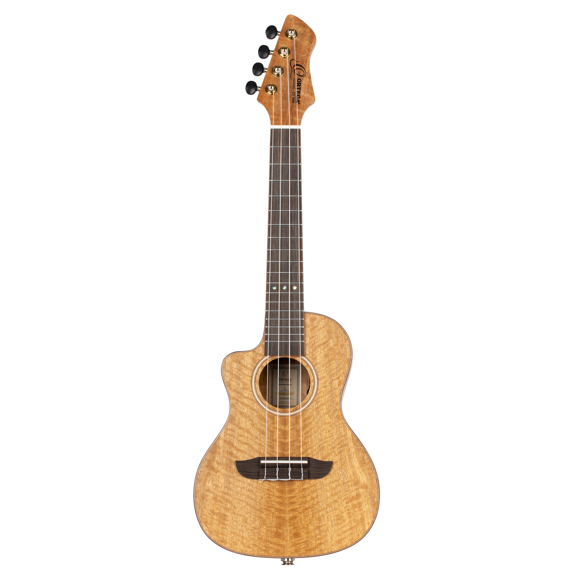 ORTEGA Horizon Series Concert Preamp Ukulele 4 String Lefty - Mango Natural + Bag (1B-RUMG-CE-L)