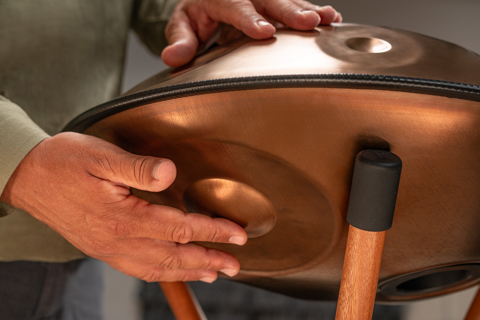 Meinl Sonic Energy Sensory Handpan Edelstahl F Pygmy 11 Töne 440 Hz - Vintage Kupfer (HPSTL110CU)