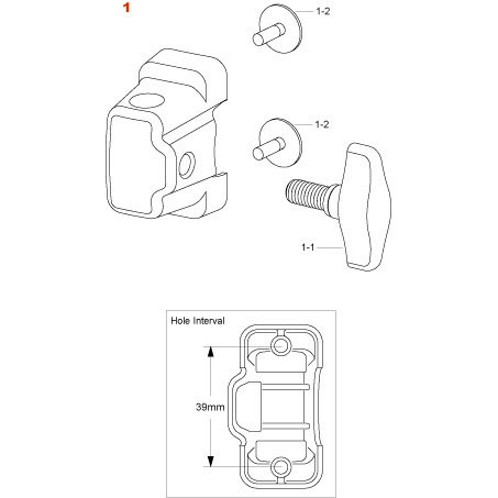 TAMA Halteböckchen - Black Nickel, für Swingstar (MTB70BN)