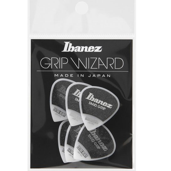IBANEZ Grip Wizard Series Sand Grip Flat Picks - 6 pcs (PPA16XSG-WH)