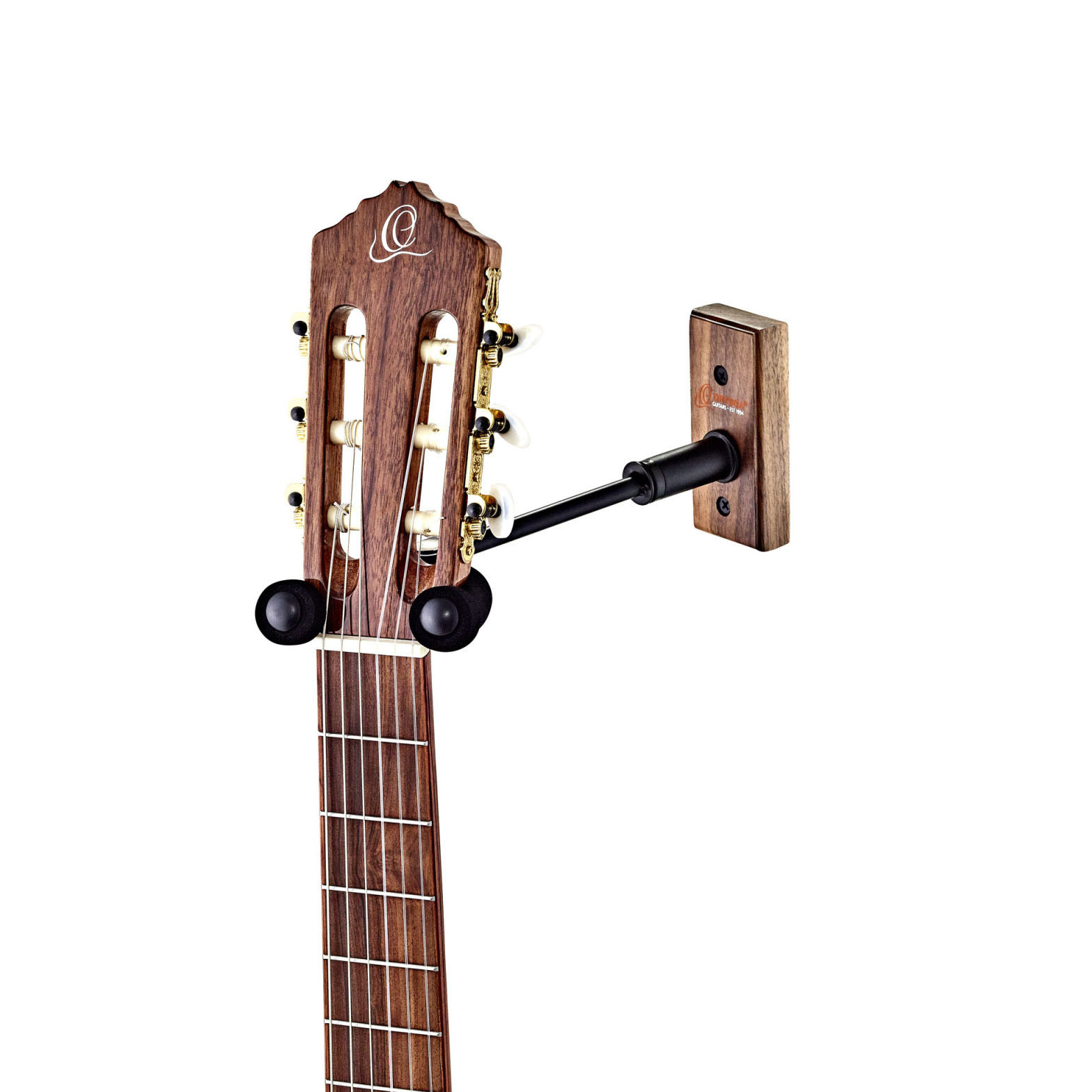 ORTEGA Adjustable Guitar Wall Hanger - Walnut (OGHAD-1WN)