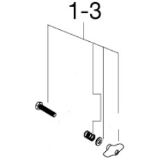 TAMA Bolt + Spring + Washer & T-Nut (HBS840WN8)
