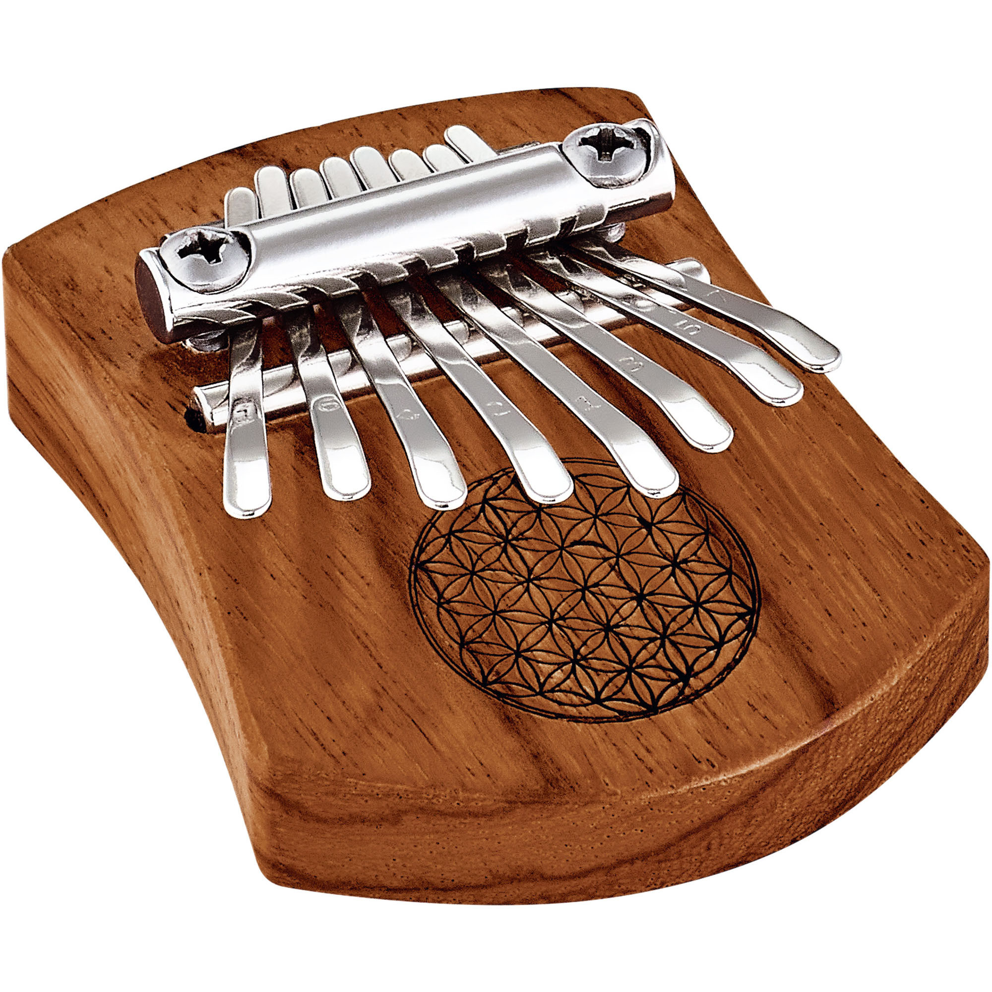 Meinl Sonic Energy Solid "Flower of Life" Mini Kalimba - 8 Töne / rotes Zebraholz (KL802FOL)