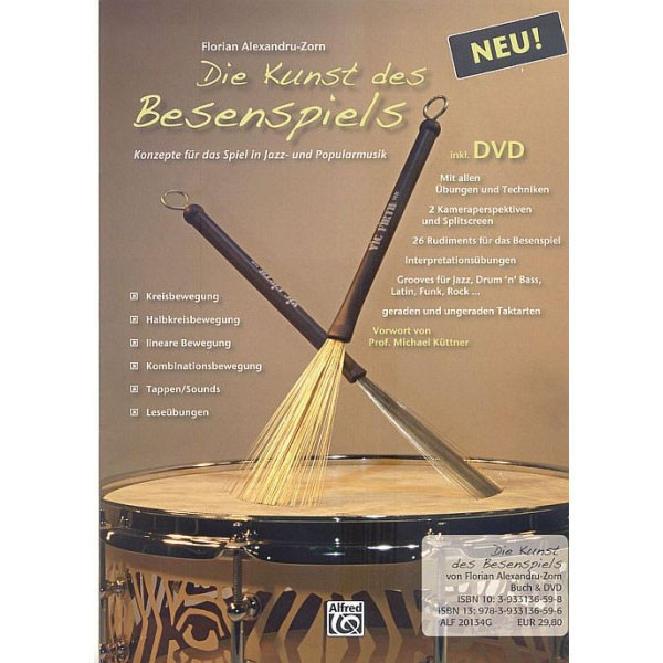 Florian Alexandru-Zorn "Die Kunst des Besenspiels" Lehrbuch inkl. DVD - Deutsch (LEHRB-010)