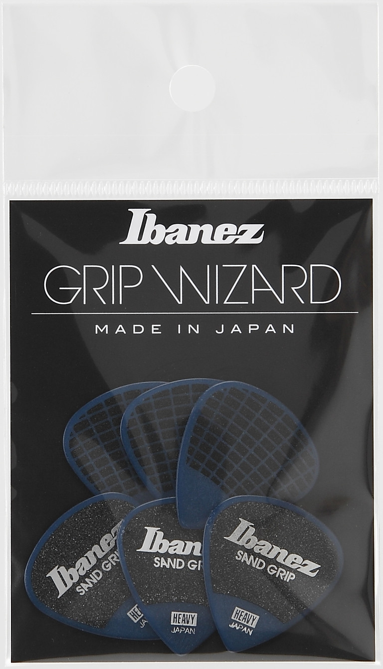 IBANEZ Grip Wizard Series Sand Grip Flat Picks - 6 pcs (PPA16HSG-DB)