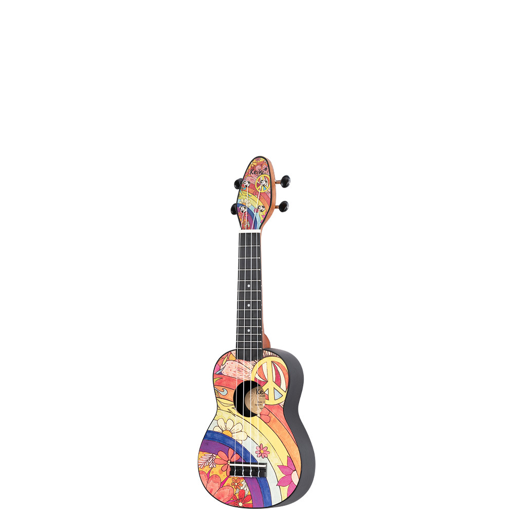 KEIKI K2 Series Soprano Ukulele Lefty Set - Agathis / Peace '68" (K2-68-L)