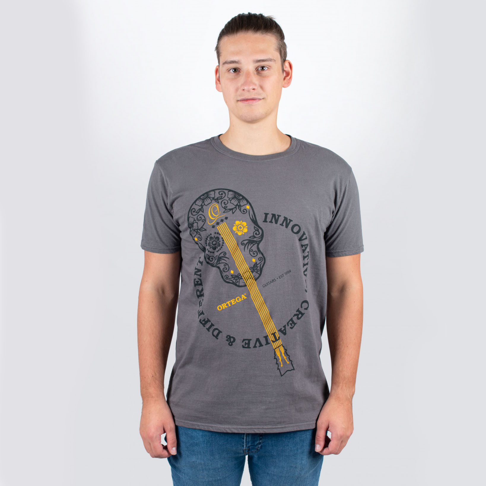 ORTEGA T-Shirt "Skull" - Charcoal (OSKULL-CO-XL)