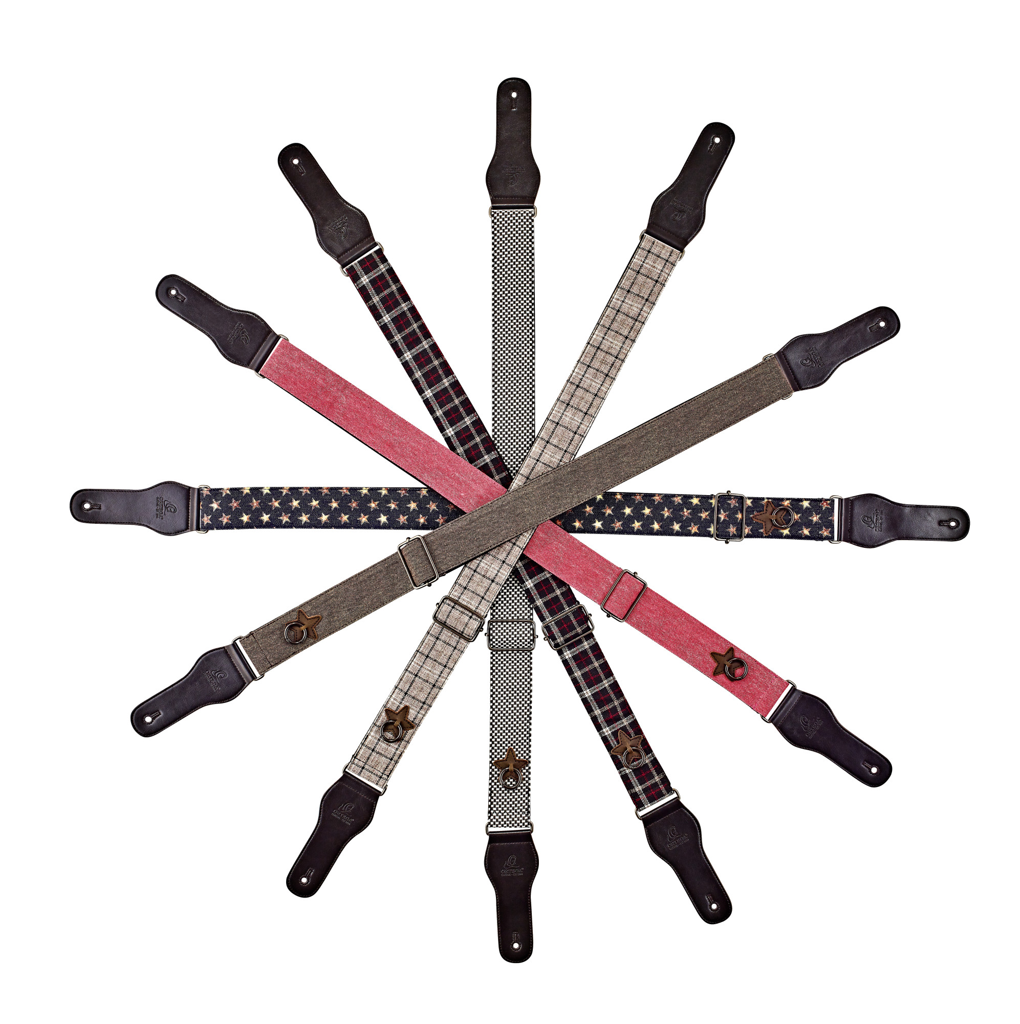 ORTEGA Highland Series Baumwollgitarrengurt - Faded Pink (OCS-100)