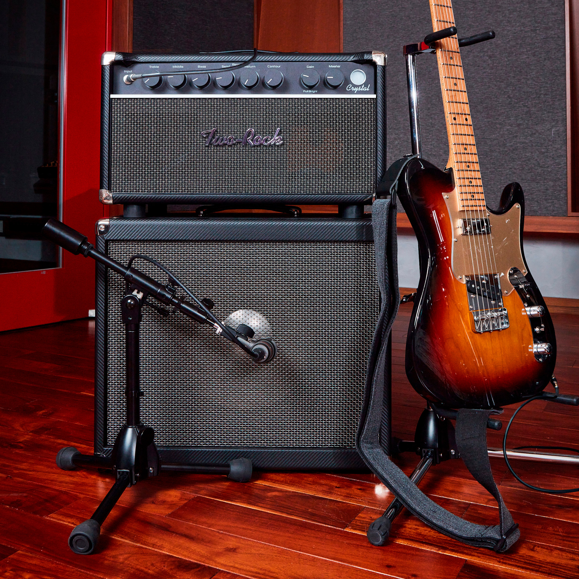 TAMA Iron Works Studio Series Mikrofonständer - Extra niedriger Teleskoparmständer (3/8“ Anschluss) (MS734ELBK)