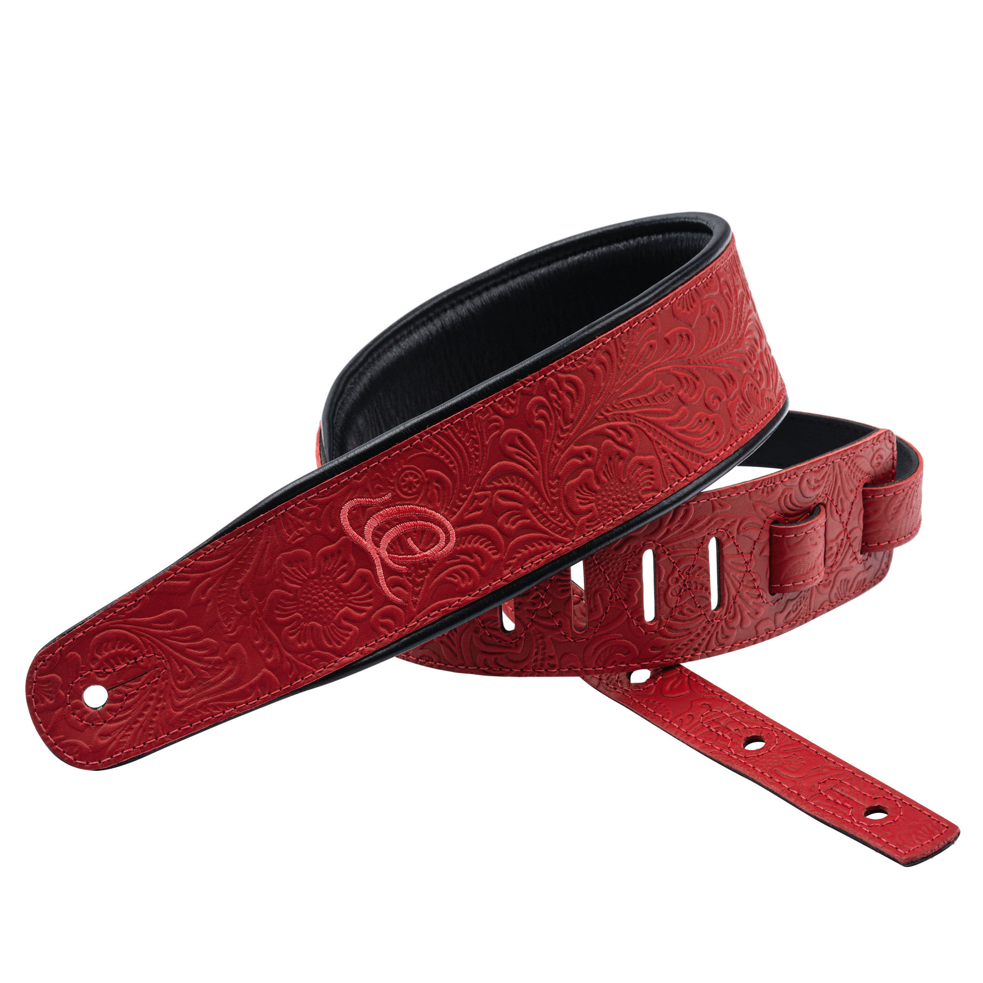 ORTEGA Genuine-Leather Guitar-Strap - Byzantine Fire (OSBY-3)