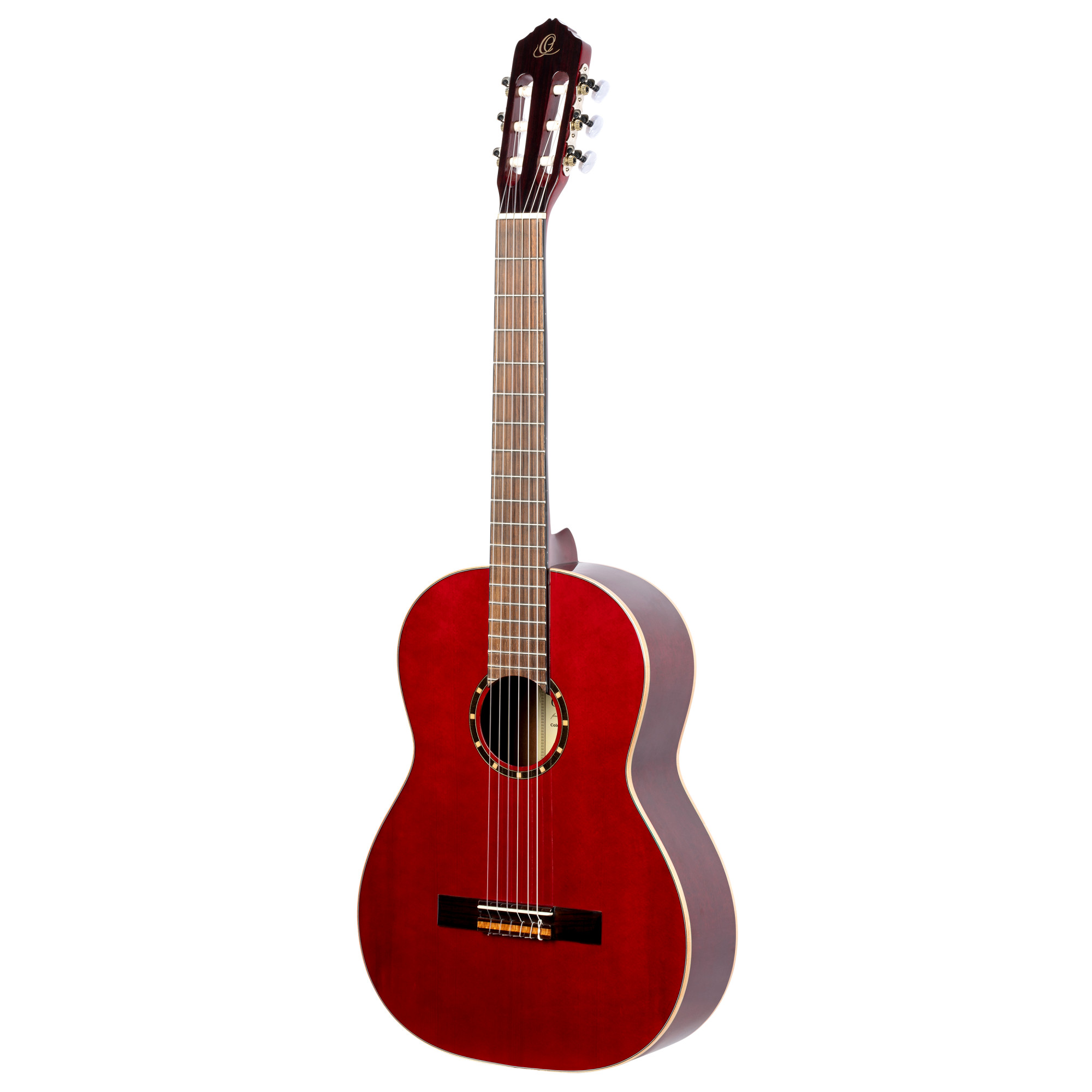 ORTEGA Family Series 4/4 Konzertgitarre 6 String Lefty - Weinrot + Bag (R121LWR)