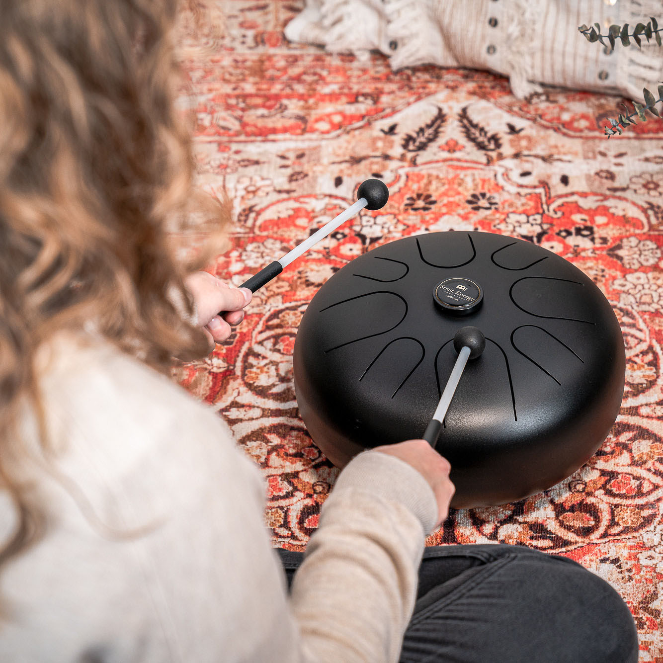 Meinl Sonic Energy 12" Steel Tongue Drum, A Akebono, 8 Töne, 440 Hz, Schwarz (STD2BK)