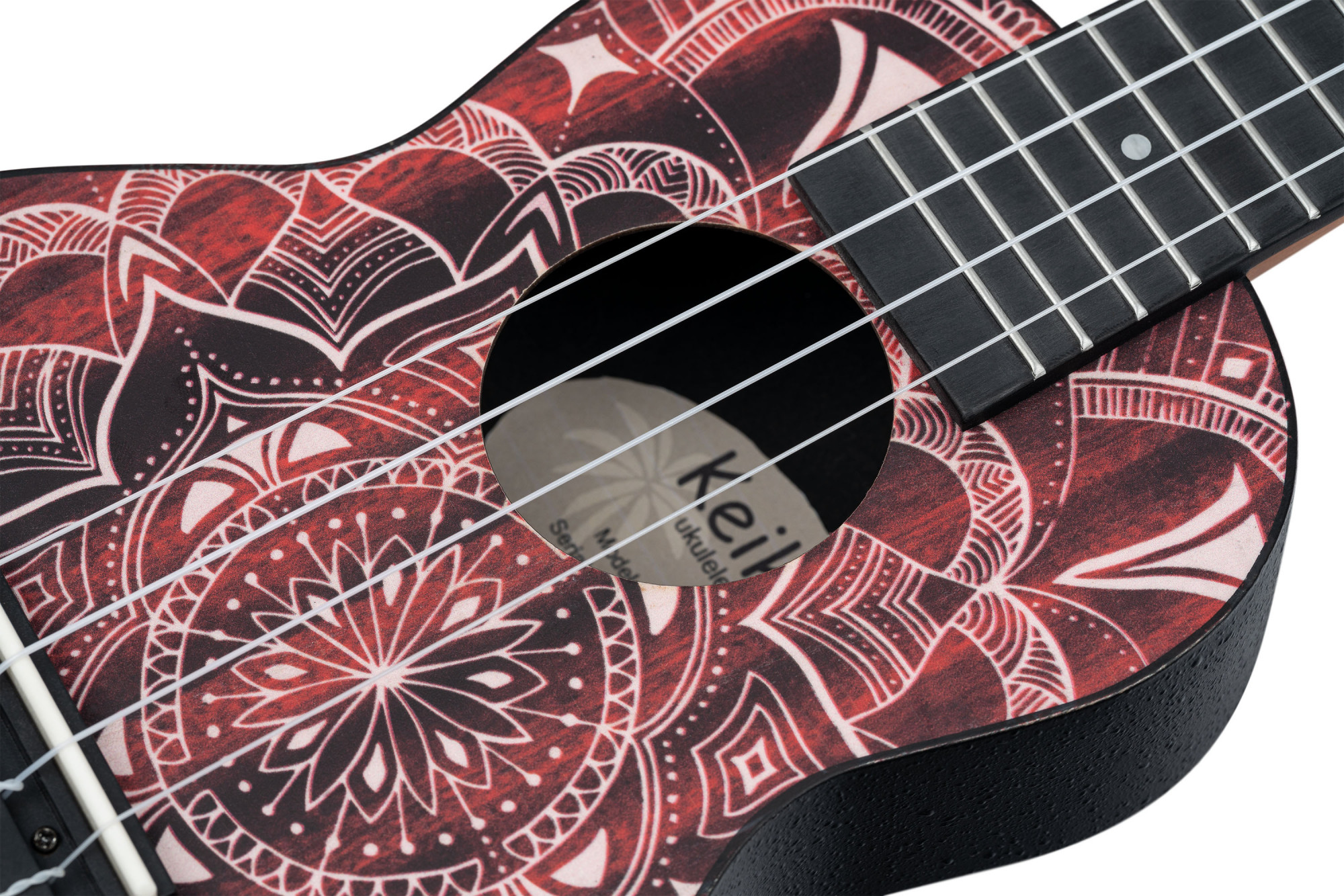 KEIKI K2 Serie Superscale Sopran Ukulele Set - Agathis / Red Kaleidoscope (K2SS-RKC)