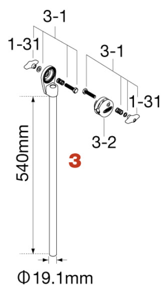 TAMA Oberrohrbaugruppe (HC83BW3)