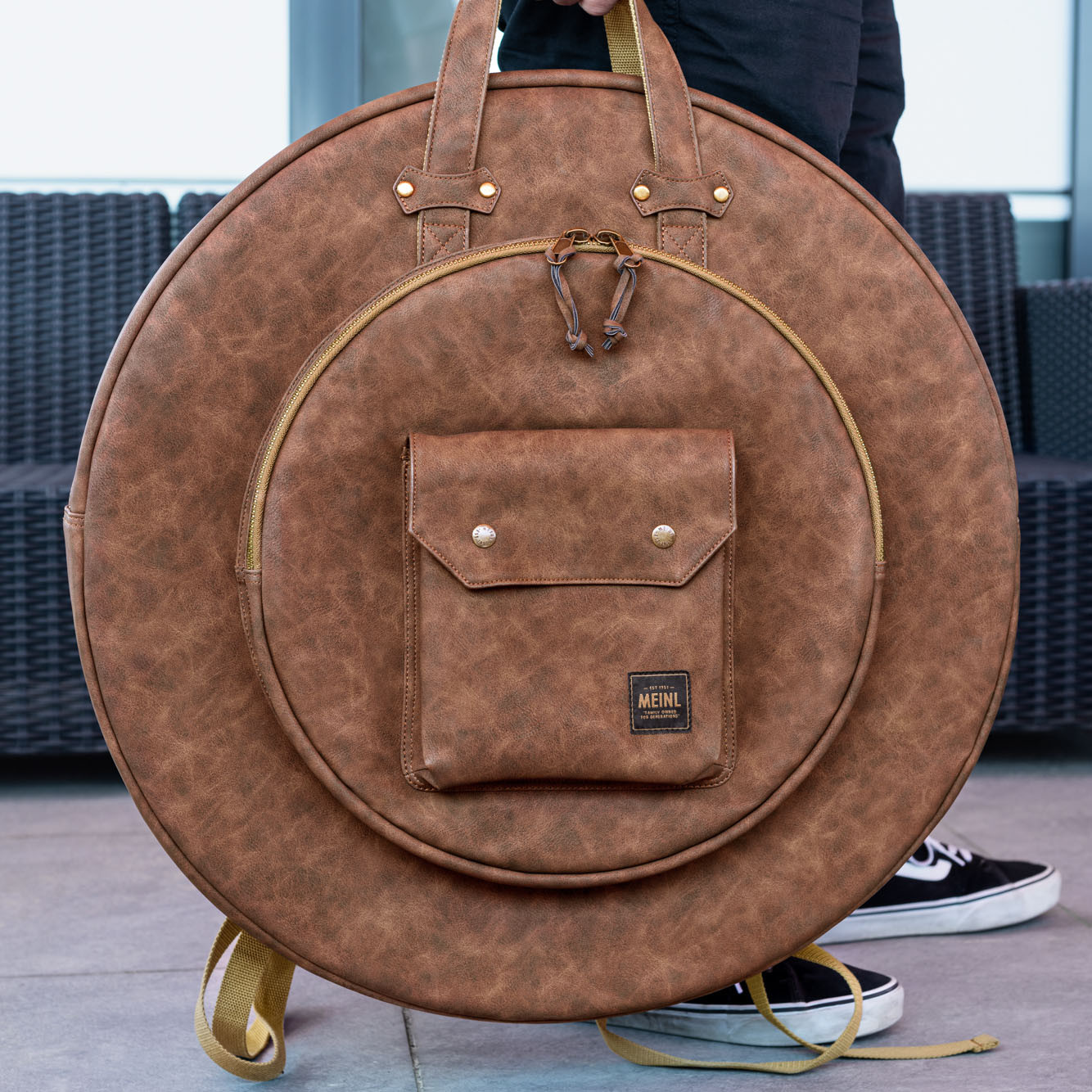 MEINL Cymbals Vintage Hyde Cymbal Bag 22" - Light Brown (MVHC22LB)