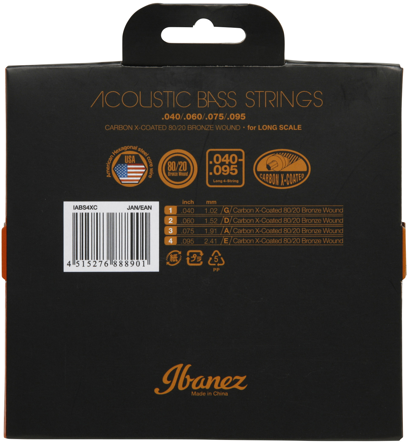 IBANEZ String Set for 4 String Acoustic Bass (IABS4XC)
