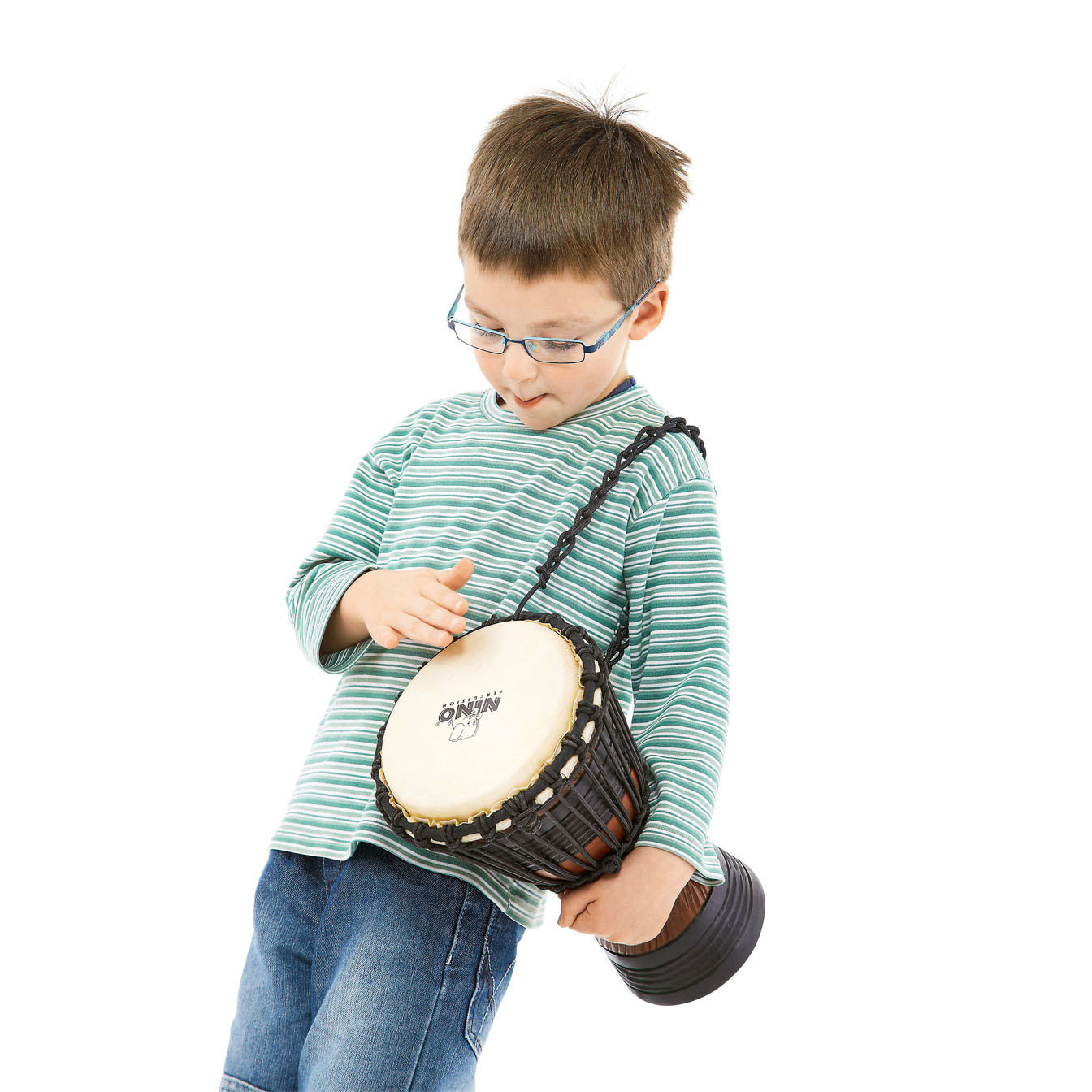 NINO Percussion Moon Rhythm Series Original African Style Rope Tuned Wood Djembe - 7" (NINO-ADJ4-XS)