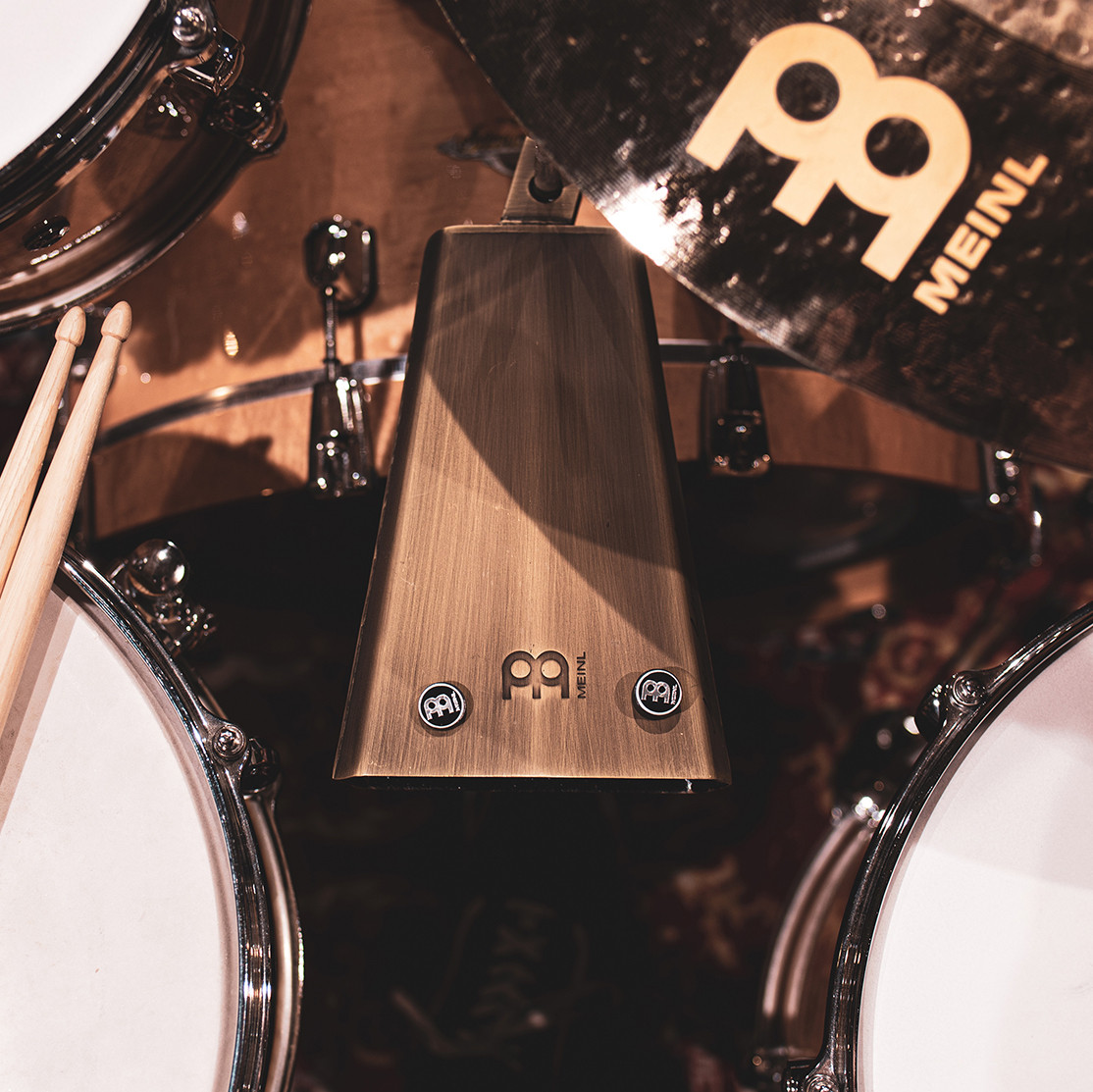 MEINL Percussion Mike Johnston Signature Groove Bell 7 3/4" - Vintage Steel Finish (MJ-GB)