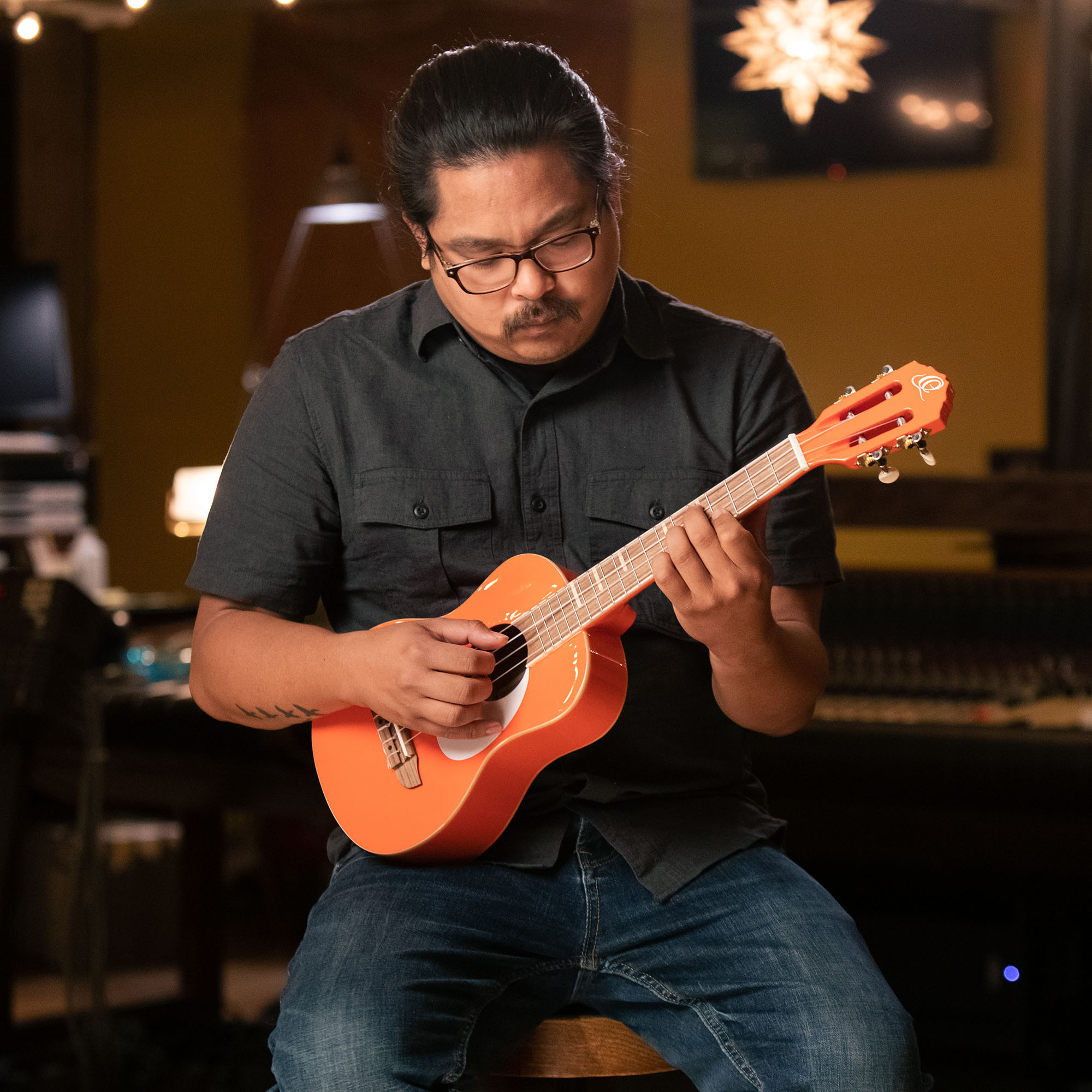 ORTEGA Gaucho Series Ukulele 4 String - Ortega Orange + Bag (1B-RUGA-ORG)