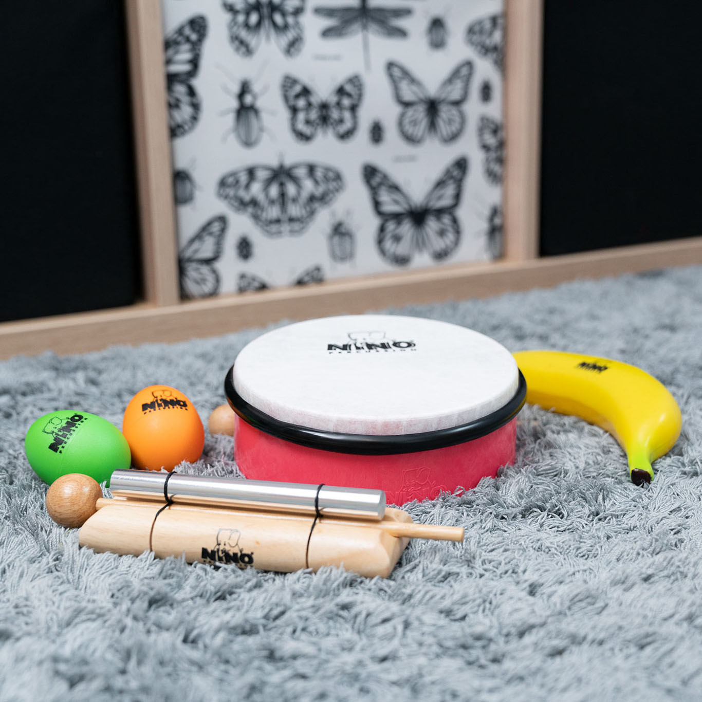 NINO Percussion Rhythmus Set für Kinder - 5 teilig (NINOSET8)
