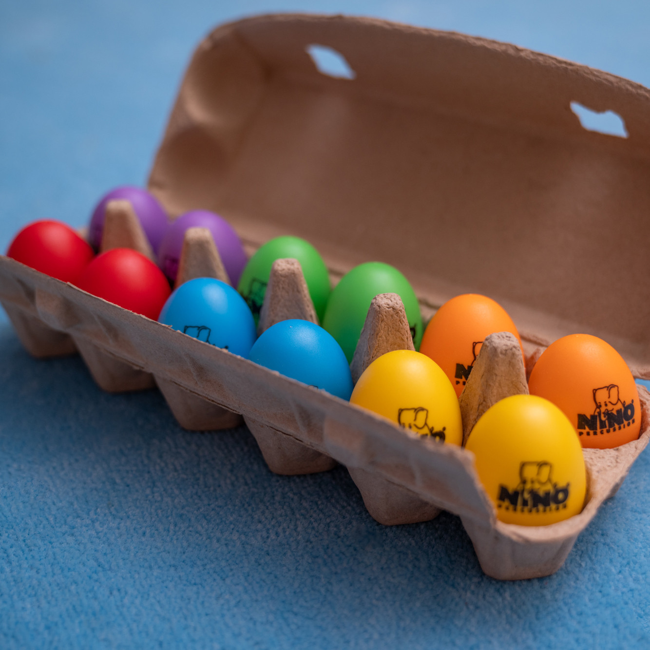 NINO Percussion Egg Shaker Box, 12-teilig, Soft Sound (NINOSET19)