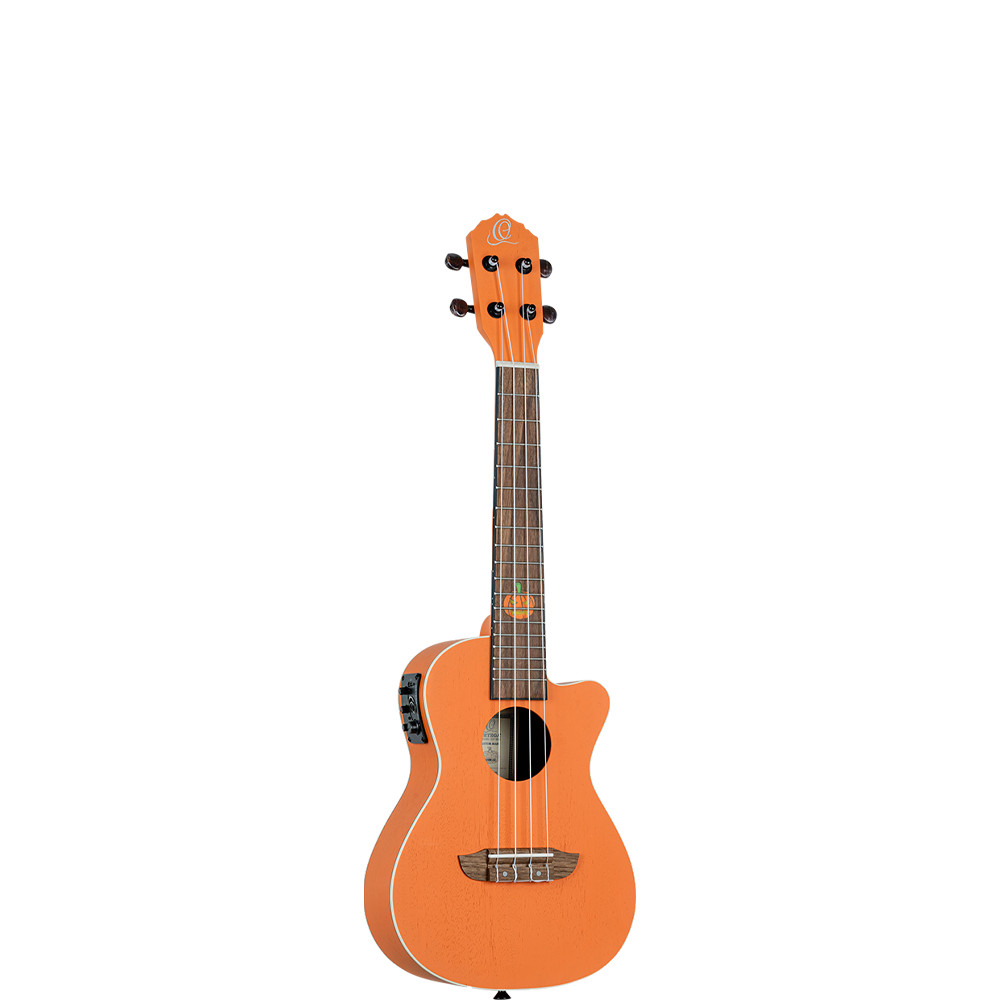 ORTEGA Custom Built Serie Halloween Edition Konzert Preamp Ukulele 4 String - Pumpkin Orange (RUHWCE)