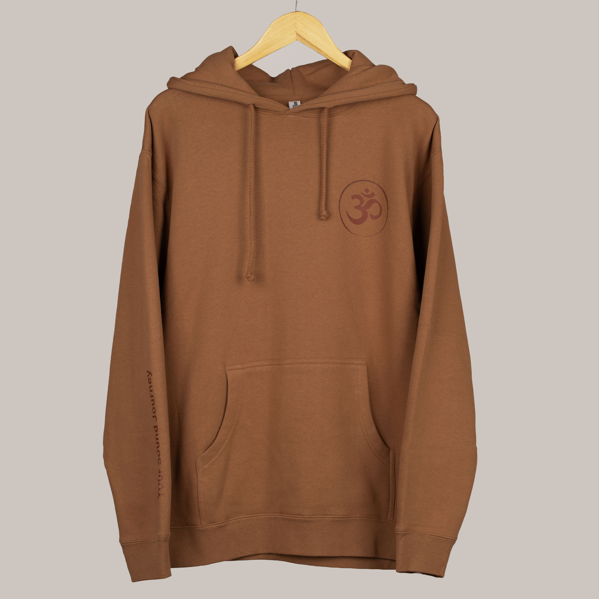Meinl Sonic Energy Hoodie Saddle with dark brown front, back & sleeve print (SE-HO-SAD-L)