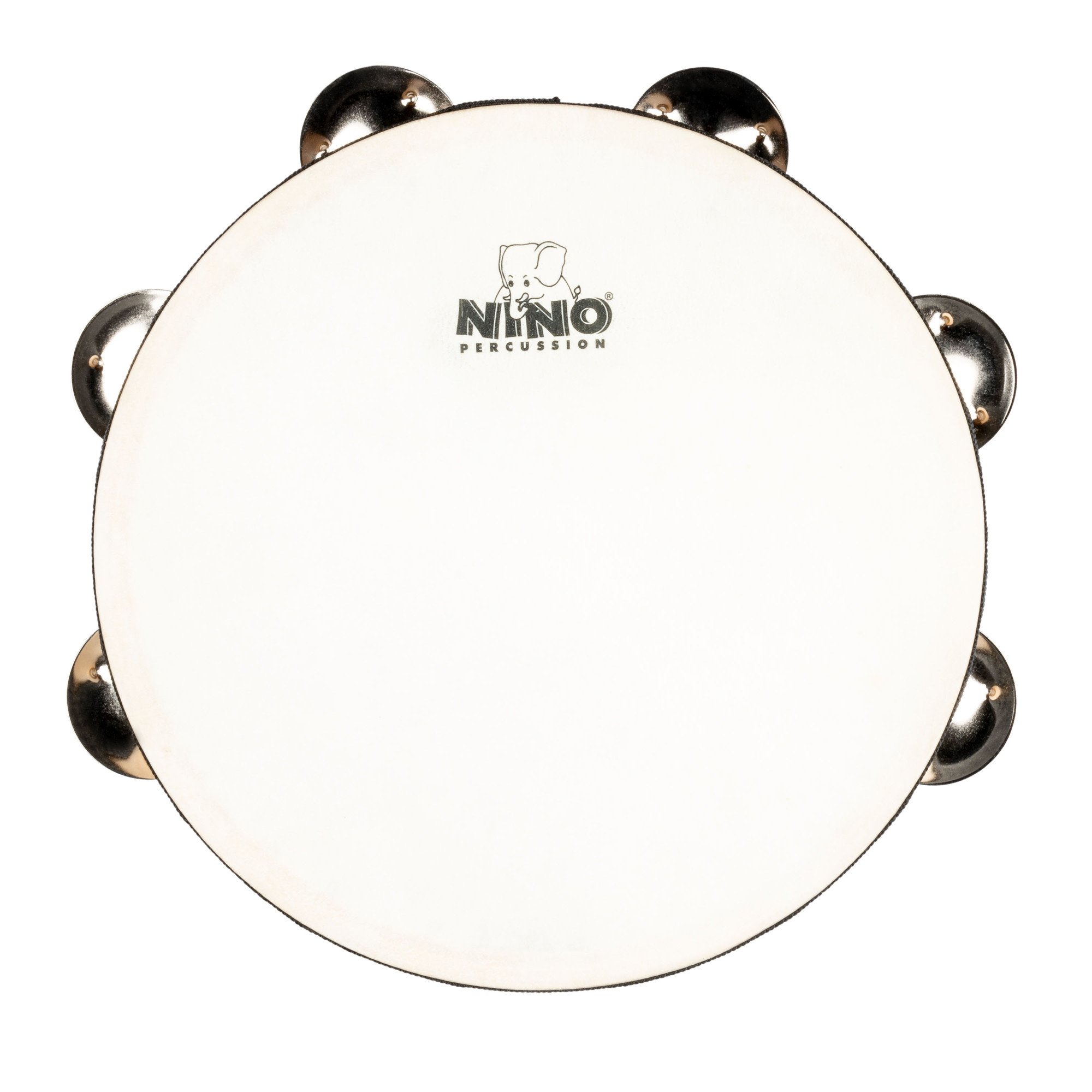 NINO Percussion Tamburin mit Kunststofffell - 8” einreihig (NINO944)